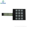 Black ground 12 grey button membrane switch connector